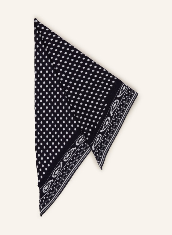 maje Dreieckstuch DUNKELBLAU / ECRU