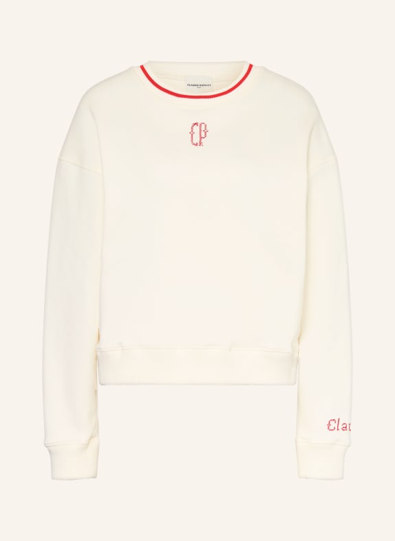 CLAUDIE PIERLOT Sweatshirt CREME / ROT