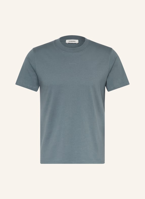 SANDRO koszulka SZARONIEBIESKI