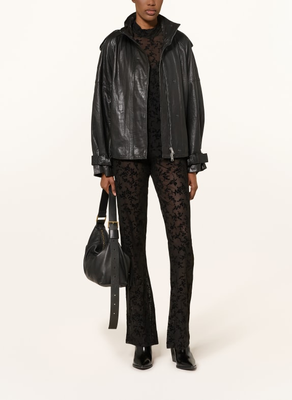 ALLSAINTS Lederjacke SERNE SCHWARZ