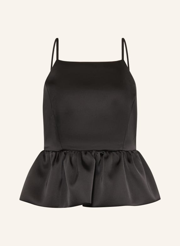 SANDRO Satynowa bluzka CZARNY