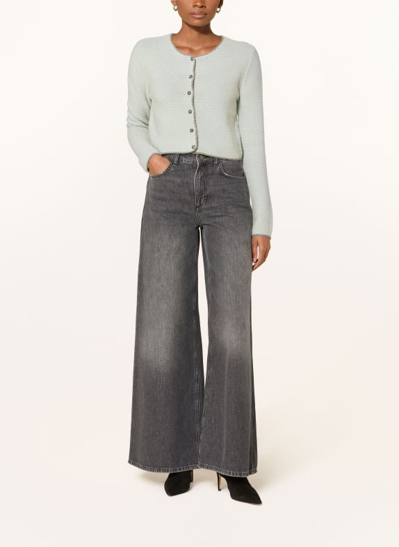 Johann & Johanna gebreide jas TURQUOISE
