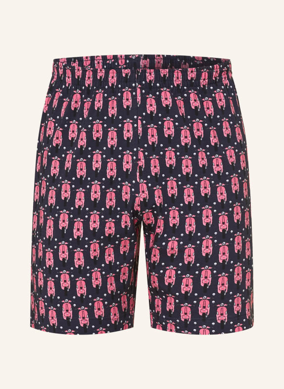 mey Schlafshorts Serie CITY GLIDE DUNKELBLAU / ALTROSA