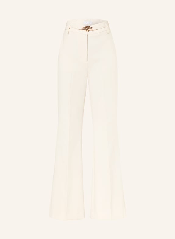 REISS Spodnie z marlowym materiałem LEONA KREMOWY
