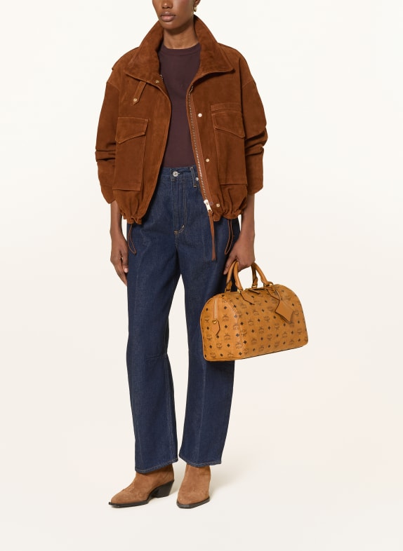 MCM Håndtaske ELLA BOSTON MEDIUM COGNAC / GULD / MØRKEBRUN