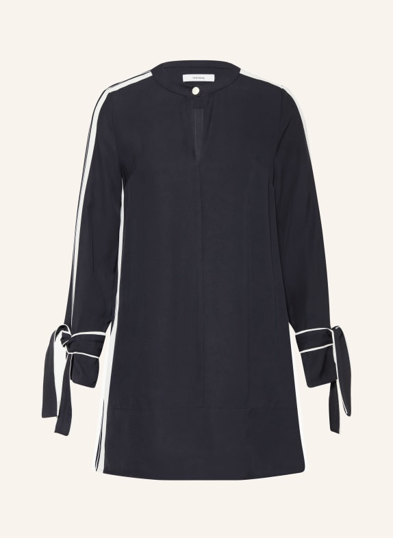 REISS Šaty TAMMY TMAVĚ MODRÁ / BÍLÁ