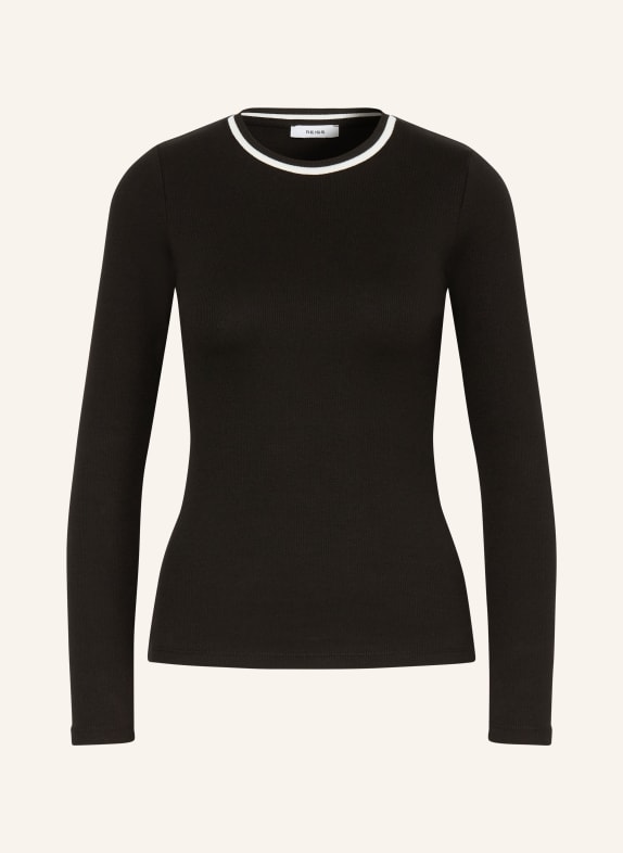 REISS Longsleeve SCHWARZ / WEISS