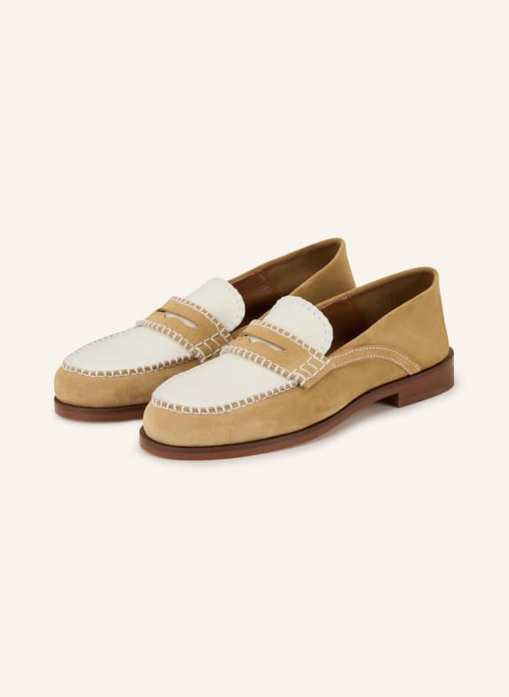 CLAUDIE PIERLOT Penny-Loafer CAMEL / CREME