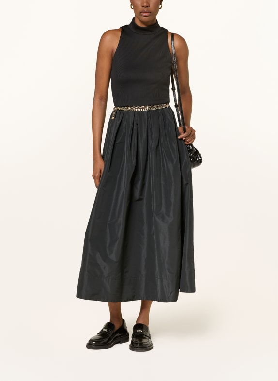 maje Sukienka RABIANI z mieszanki materiałów CZARNY