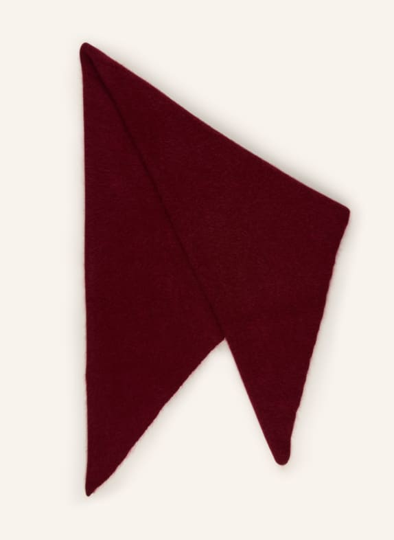 SAINTE MER trojúhelníkový šátek TMAVĚ ČERVENÁ