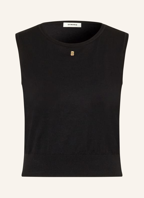 SANDRO Stricktop SCHWARZ