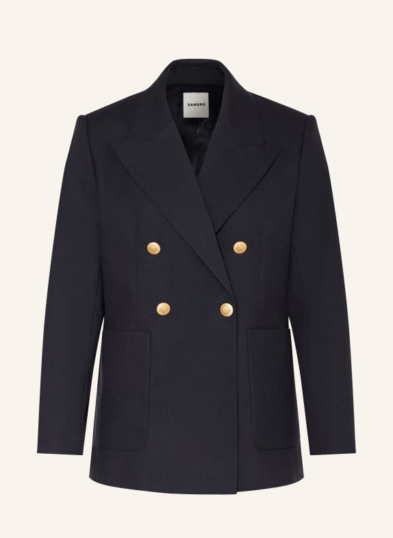 SANDRO marynarka GRANATOWY