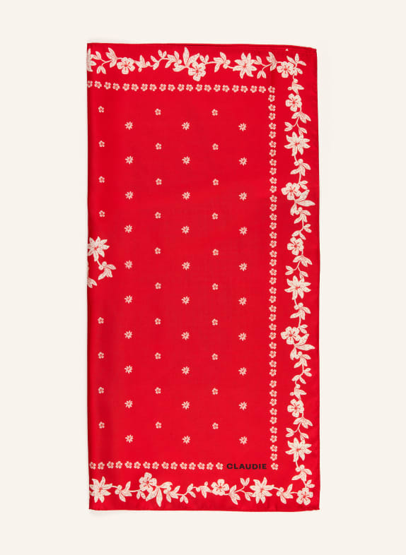 CLAUDIE PIERLOT Seidentuch ROT / WEISS