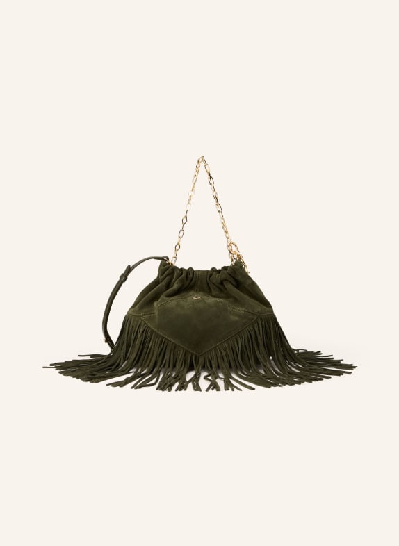 ba&sh Taška přes rameno JUNE TMAVĚ ZELENÁ / ZLATÁ