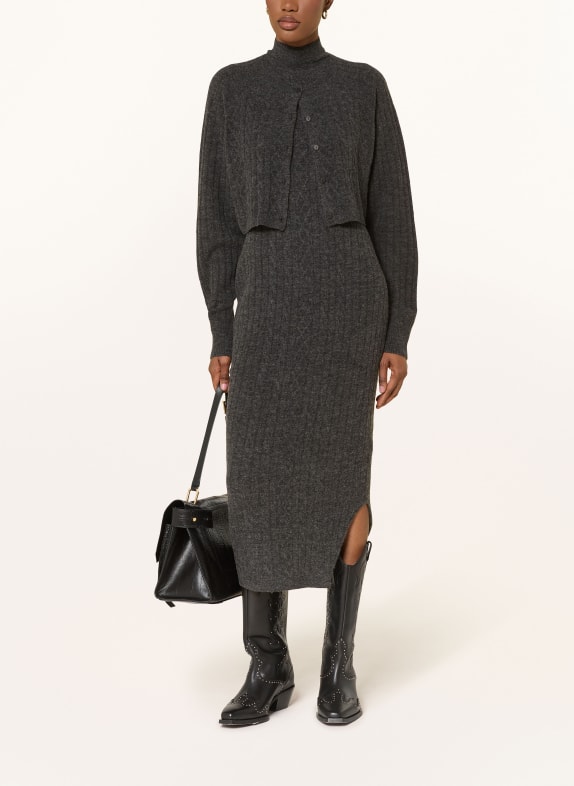 ALLSAINTS Zestaw SABINE: sukienka i sweter CZIEMNOSZARY