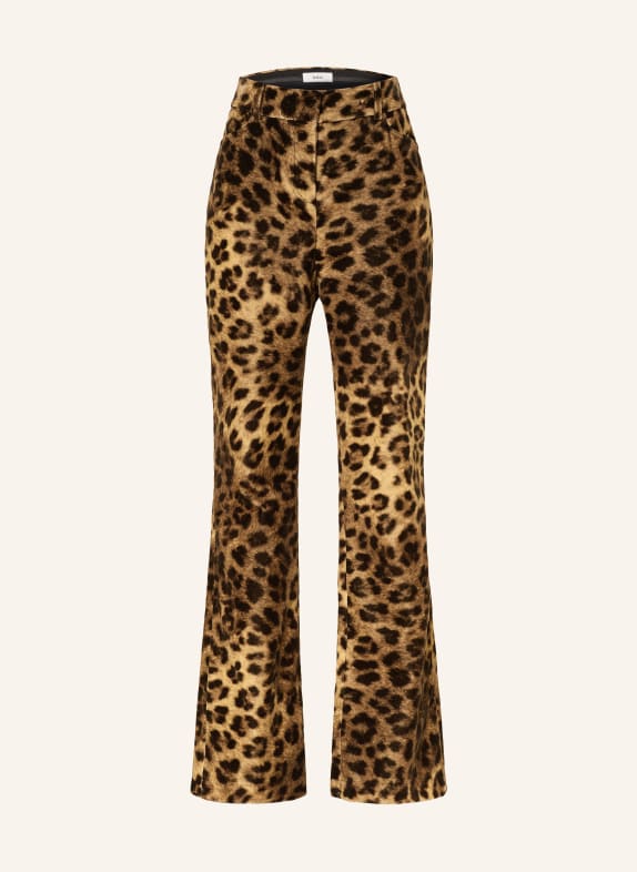 ba&sh Marlenehose BRENT aus Samt HELLBRAUN / SCHWARZ