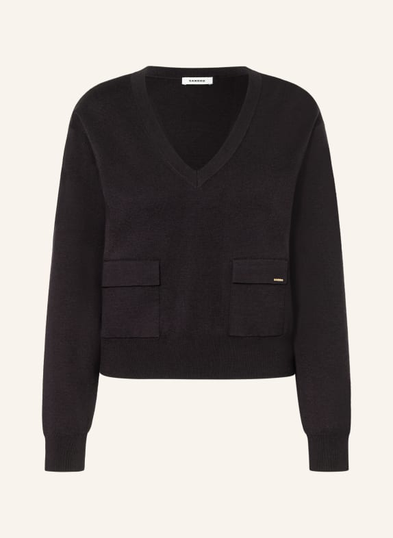 SANDRO sweter CZARNY