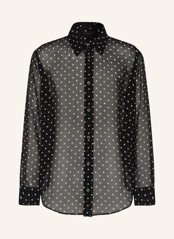 ALLSAINTS SANGHA Oversized Fit Shirt BLACK / WHITE