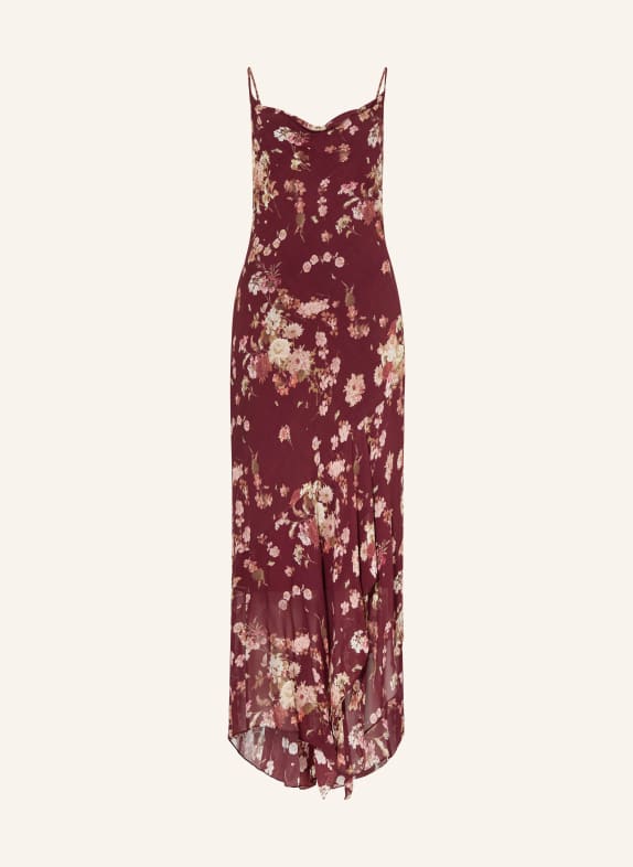 ALLSAINTS CHARLOTTE dress DARK RED / BEIGE / LIGHT RED