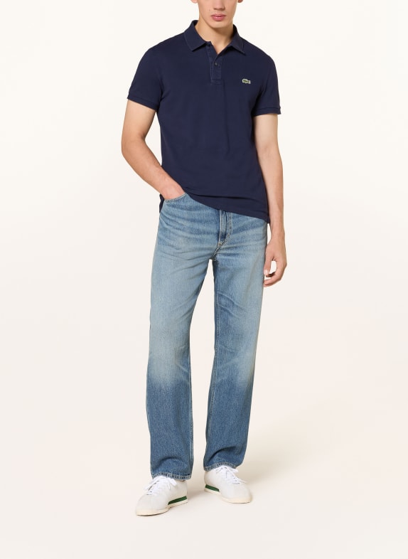 LACOSTE Piqué poloshirt Slim Fit DONKERBLAUW