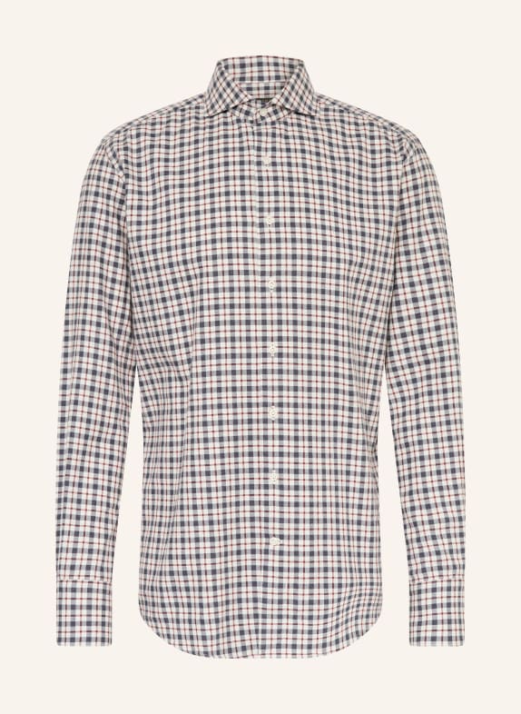 ARTIGIANO Flanellhemd Classic Fit WEISS / DUNKELROT / DUNKELBLAU