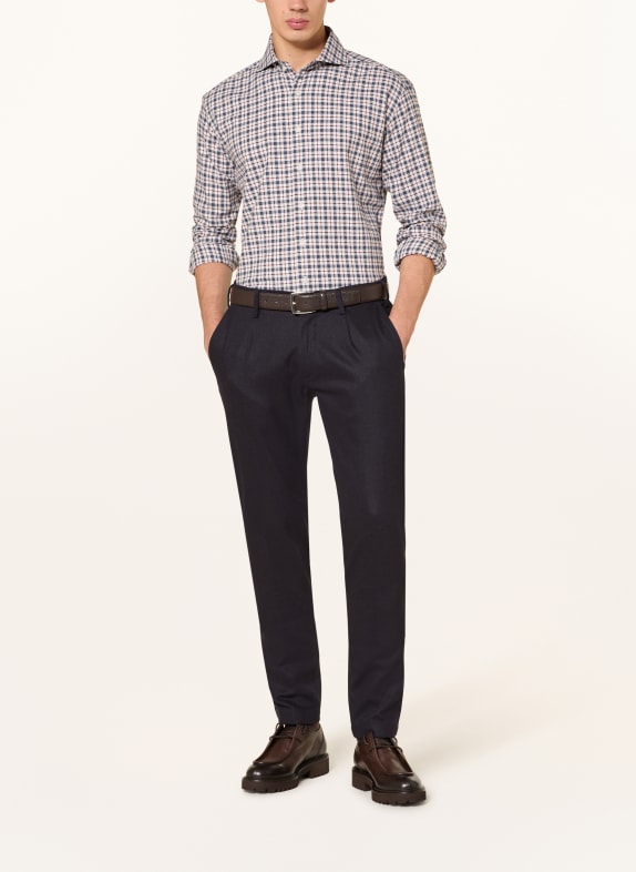 ARTIGIANO Flanellskjorte Classic Fit HVID / MØRKERØD / MØRKEBLÅ