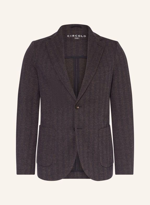 CIRCOLO 1901 Koszula slim fit CIEMNOBRĄZOWY / CZARNY