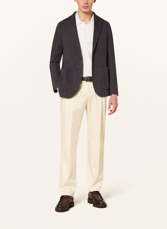 CIRCOLO 1901 Slim fit jersey jasje MARRON FONCÉ / ZWART