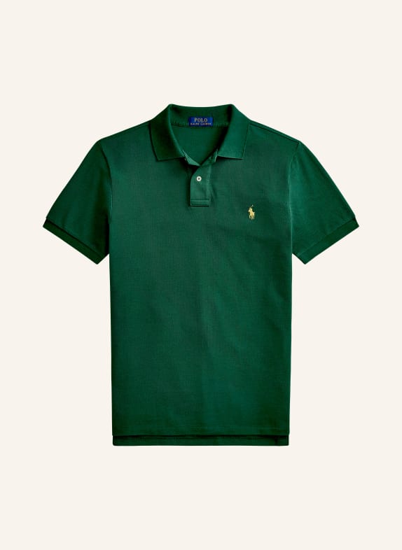 POLO RALPH LAUREN Piqué-Poloshirt Slim Fit DUNKELGRÜN / DUNKELGELB