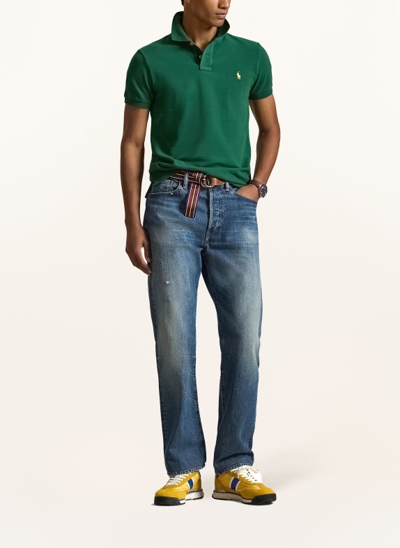 POLO RALPH LAUREN Piqué poloshirt slim fit DONKERGROEN / DONKERGEEL