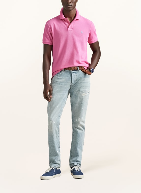 POLO RALPH LAUREN Piqué poloshirt slim fit ROZE / LICHTBLAUW