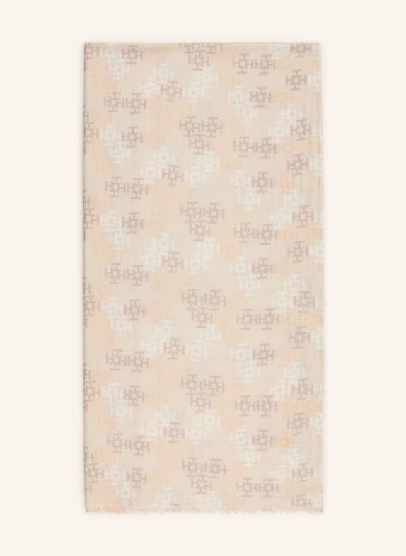 HEMISPHERE Kašmírová šála s hedvábím BÉŽOVÁ / KRÉMOVÁ / SVĚTLE ŠEDÁ