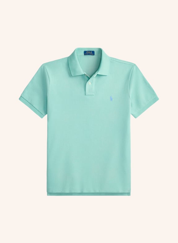 POLO RALPH LAUREN Piqué-Poloshirt Custom Slim Fit HELLGRÜN / HELLBLAU