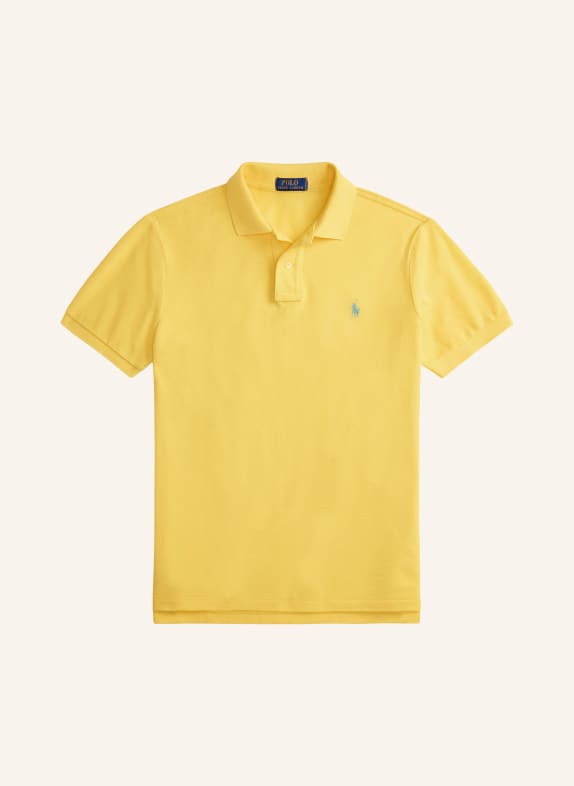 POLO RALPH LAUREN Piqué-Poloshirt Custom Slim Fit GELB / HELLBLAU