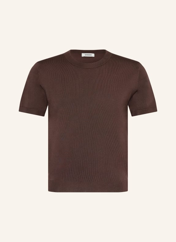 SANDRO Strickshirt BRAUN