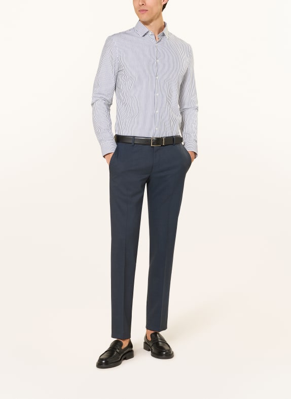 OLYMP Jerseyhemd No. Six 24/Seven super slim WEISS / DUNKELBLAU