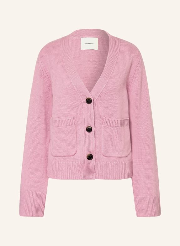 LISA YANG Kardigan DANNI z kaszmiru BLADORÓŻOWY