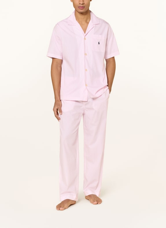 POLO RALPH LAUREN slaapbroek ROZE / WIT