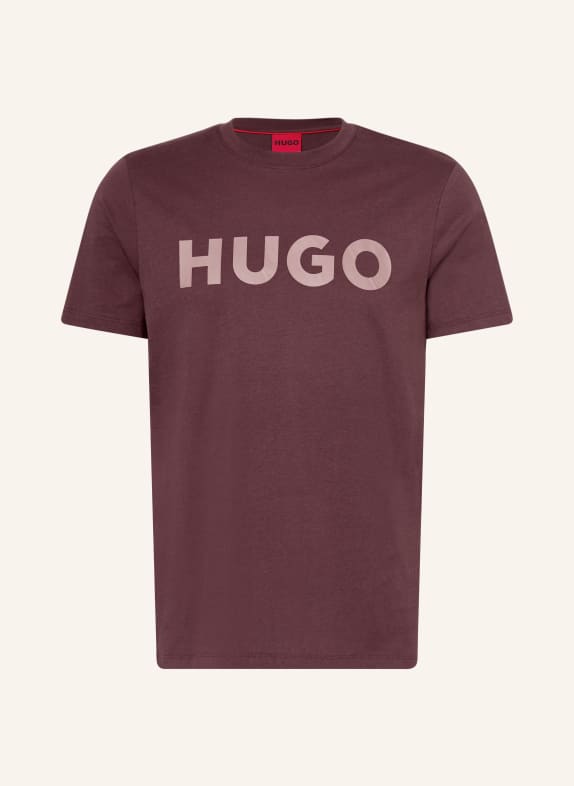 HUGO T-Shirt DULIVIO BRAUN / HELLROT