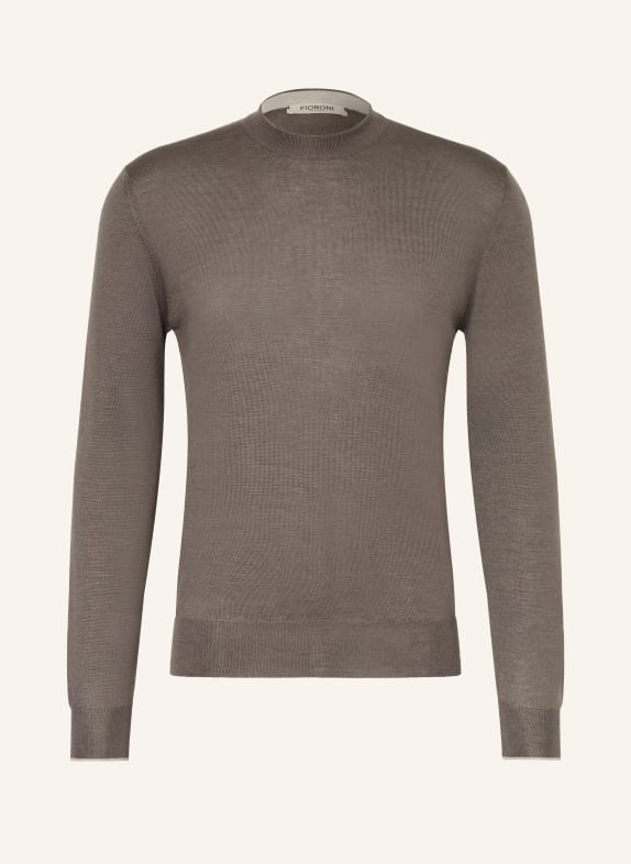 FIORONI Cashmere-Pullover mit Seide BRAUN