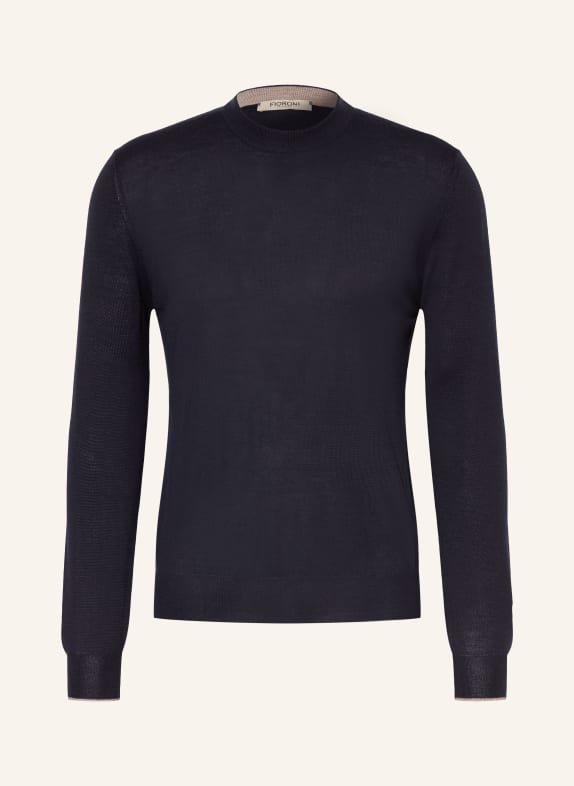 FIORONI Cashmere-Pullover mit Seide DUNKELBLAU