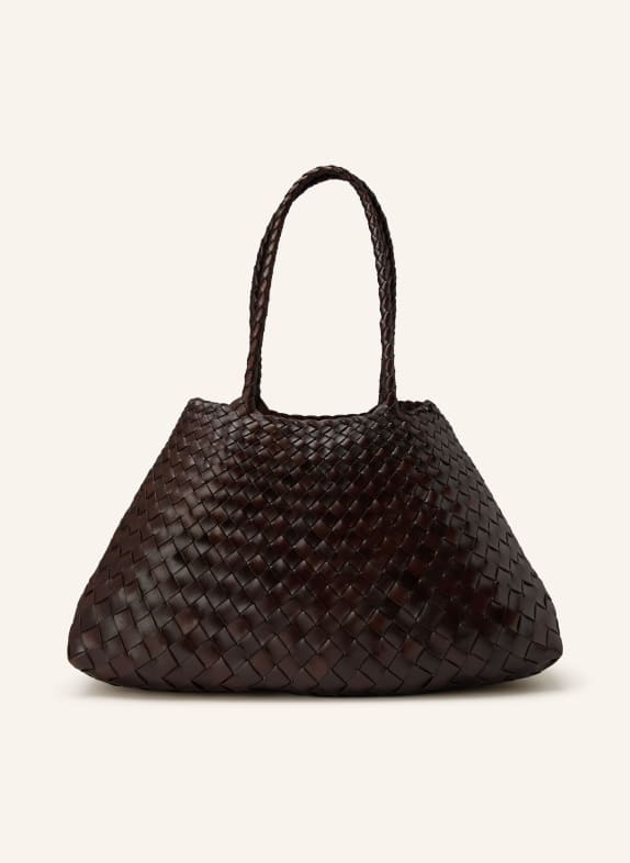 DRAGON DIFFUSION Shopper SANTA CROCE BIG TMAVĚ HNĚDÁ