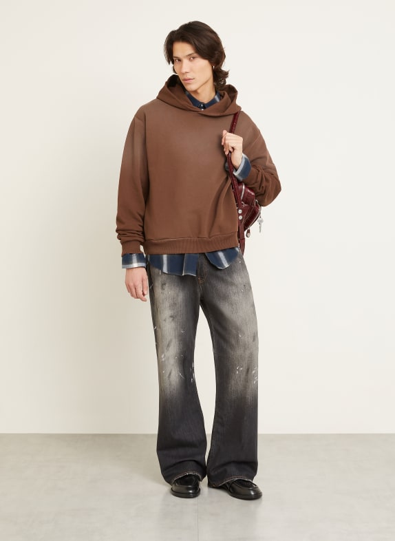 Acne Studios Mikina s kapucí HNĚDÁ