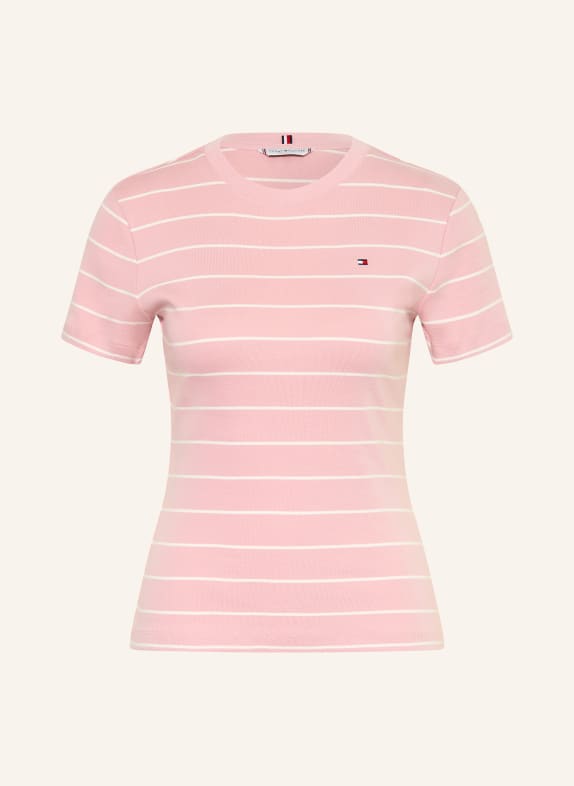 TOMMY HILFIGER T-Shirt ROSA / WEISS