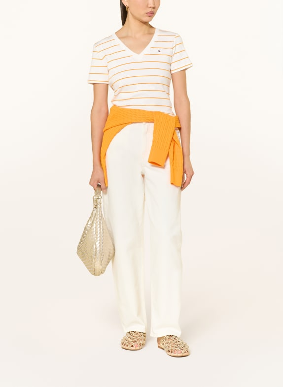 TOMMY HILFIGER T-shirt WIT / NEONORANJE