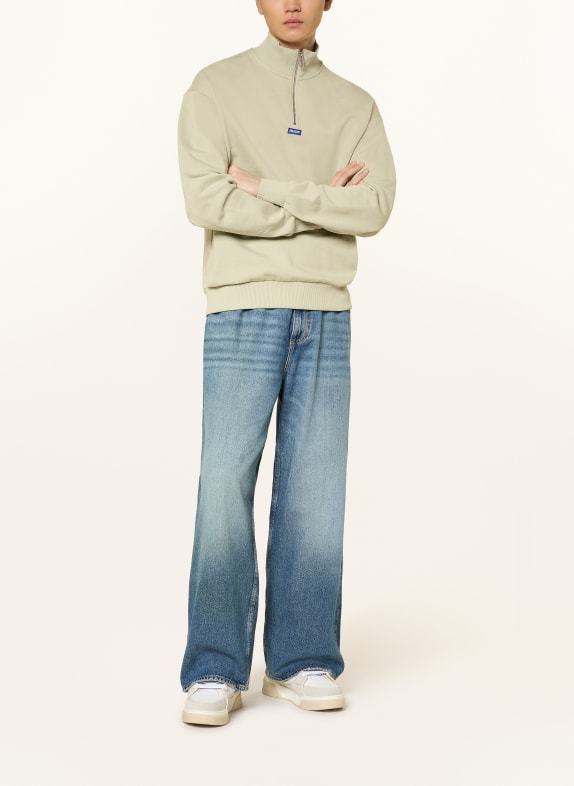 HUGO Sweater NEELER LICHTGROEN / BLAUW