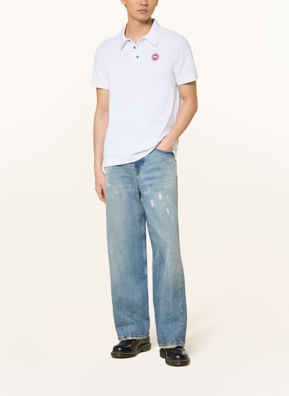 CANADA GOOSE Tricou polo piqué BECKLEY ALB