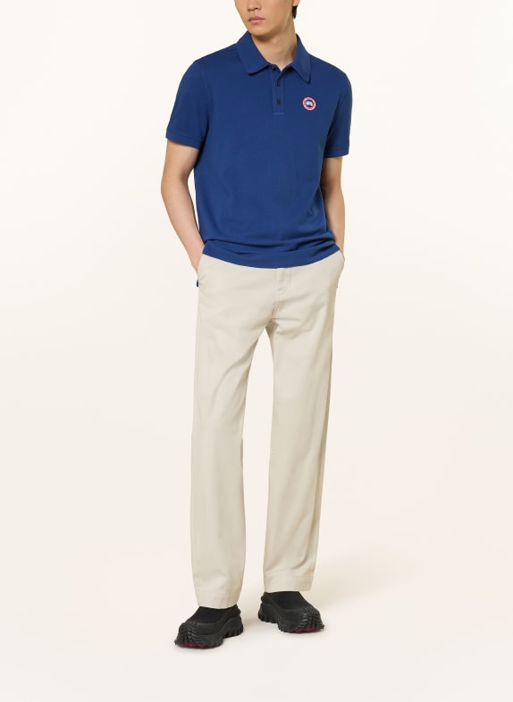 CANADA GOOSE Tricou polo piqué BECKLEY ALBASTRU ÎNCHIS