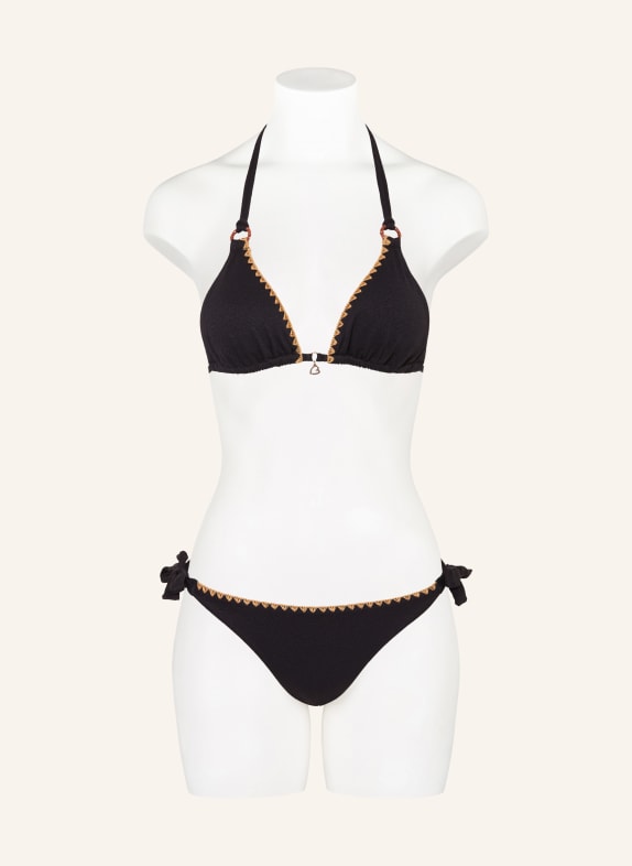BANANA MOON Trekants-bikini-top SANTAFE YERO SVART / KAMEL