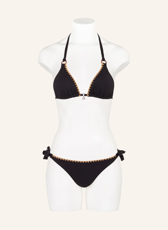 BANANA MOON Trekants-bikini-trosa SANTAFE DIMKA SVART / KAMEL